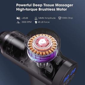 img 2 attached to 💆 Cotsoco Massage Gun for Athletes: 30 Speeds, Professional Deep Tissue Muscle Massager for Pain Relief – Super Quiet Percussion Massage Gun with 10 Interchangeable Massage Heads (Carbon)