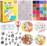 modda bracelet making kit for girls teens kids - jewelry & diy arts and crafts kit with alphabet beads, charms, glass pony beads, letter beads set - perfect gifts for bracelets making logo