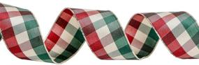 img 2 attached to 🎀 Vibrant Chic Plaid Ribbon: Perfect for Gift Wrapping, Wedding, Valentine's Day, Hair Bows & Floral Projects (B016#)