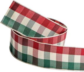 img 1 attached to 🎀 Vibrant Chic Plaid Ribbon: Perfect for Gift Wrapping, Wedding, Valentine's Day, Hair Bows & Floral Projects (B016#)