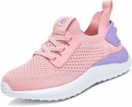 lightweight breathable girls' walking sneakers: stylish athletic shoes for active children logo