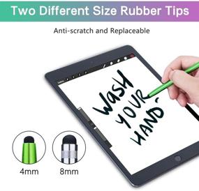 img 2 attached to 🖊️ 4 Pack 2 in 1 Touch Screen Stylus Pens with 8 Extra Replaceable Tips - Compatible with iPad, iPhone, Tablets, Samsung Galaxy and More Universal Touch Screen Devices - Briout Stylus Pens for Better Precision and Functionality