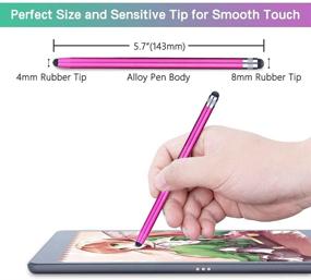 img 3 attached to 🖊️ 4 Pack 2 in 1 Touch Screen Stylus Pens with 8 Extra Replaceable Tips - Compatible with iPad, iPhone, Tablets, Samsung Galaxy and More Universal Touch Screen Devices - Briout Stylus Pens for Better Precision and Functionality