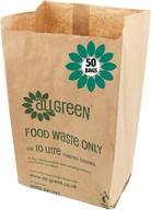 🌱 all-green 10l paper compostable caddy bin liners - 50 eco-friendly bags, brown logo