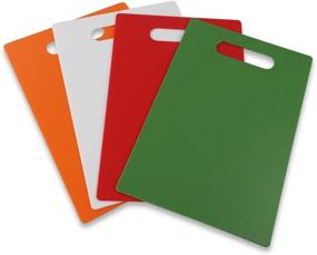 img 4 attached to 🔪 Nicesh Plastic Cutting Board Set - Thin, Durable, and Convenient - Set of 4