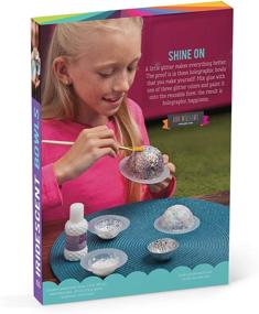 img 3 attached to Craft-tastic: Sparkling Mini Iridescent Bowls Craft Kit - Create 3 Various-Sized Glitter Bowls