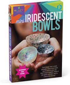 img 4 attached to Craft-tastic: Sparkling Mini Iridescent Bowls Craft Kit - Create 3 Various-Sized Glitter Bowls