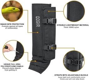 img 3 attached to 🐍 QOGIR Snake Gaiters: Durable Snake Guards for Men & Women - Ultimate Lower Leg Protection against Snake Bites