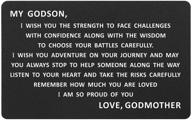 👼 cherish your godson/goddaughter: wallet insert card from your godmother/godfather logo