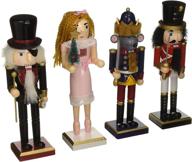 🎅 burton and burton christmas character nutcracker figurines: set of 4 (10") for holiday decor logo
