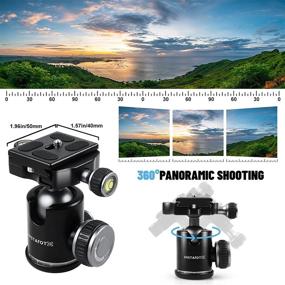 img 2 attached to 📸 INSTAFOTO 74'' Camera Tripod: Full Aluminum Ball Head, DSLR Tripod for Canon Nikon Cameras with 1/4'' Quick-Release Plate, Phone/Tablet Holder, Carry Bag - Max Load 17.6 lbs/8 kg