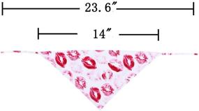 img 1 attached to Valentine's Day Reversible Triangle Dog Bandana Bibs: Stylish Scarf Accessories for Pets - Dogs, Cats, and More