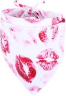 valentine's day reversible triangle dog bandana bibs: stylish scarf accessories for pets - dogs, cats, and more логотип