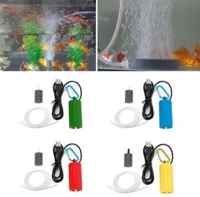 img 1 attached to JAKKO Portable Mini USB Aquarium Fish Tank Oxygen Air Pump - Compact, Silent, Energy Efficient Compressor for Aquariums