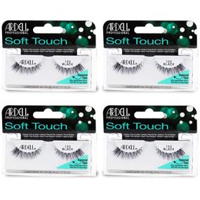 img 4 attached to Ardell Soft Touch 150 Black False Eyelashes - 4 Pack