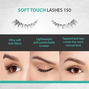 img 1 attached to Ardell Soft Touch 150 Black False Eyelashes - 4 Pack
