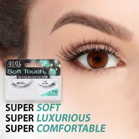 img 2 attached to Ardell Soft Touch 150 Black False Eyelashes - 4 Pack