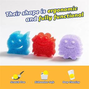 img 2 attached to Scrub Daddy Sponge - Summer Shapes: Non-Scratch Scrubbers for Dishes and Home - 3ct