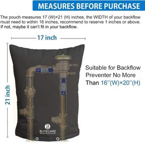 img 2 attached to 🌬️ 17’’W x 21’’H Water Pipe Insulated Pouch - Butecare Backflow Insulation Cover: Optimal Winter Outdoor Freeze Protection for Sprinkler Valves