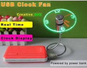 img 3 attached to ☀️ Stay Cool and Up-to-Date with USB Mini Flexible Time Clock Fan - LED Light Display: A Must-Have Cool Gadget