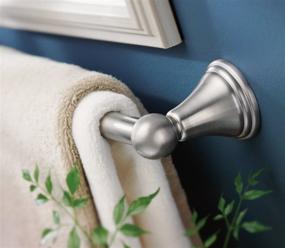 img 2 attached to Moen DN8424BN Preston Collection: Stylish 24-Inch Bathroom Single Towel Bar in Brushed Nickel - Premium Quality!