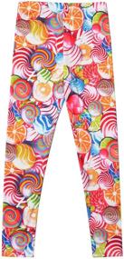 img 2 attached to 🦄 Adorable Rainbow Unicorn Kid Leggings: Slim Fit & Long Pants with Eye-Catching Print