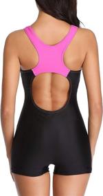 img 1 attached to SandsCoast Athletic Swimsuit Racerback Swimwear Sports & Fitness