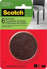 img 4 attached to 🛡️ Brown Round Scotch Felt Pads 2-in Diameter - 6 Pads for Ultimate Hardwood Floor Protection!