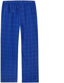 img 3 attached to Stay Comfortable in Style with Vulcanodon Lightweight Pockets Bottoms Navy Plaid Men's Sleep & Lounge Attire