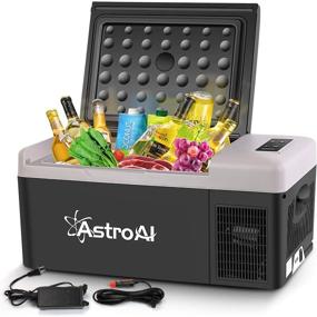 img 4 attached to 🚗 AstroAI 12V Car Refrigerator Portable Freezer 16 Quart Fridge for Car, RV, Van, Vehicle - 15L Portable Freezer (-4℉~68℉) for Camping, Travel - 12/24V DC and 100/240V AC - Perfect Gift Choice for Great Portability and Versatility