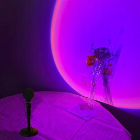 img 3 attached to 🌅 DLPIN Sunset Lamp: Adjustable 360° Height Night Light with Color Changing Feature, Ideal for Self-Media Light, Weddings, Birthdays, Restaurants, and Photo Backgrounds - Perfect Gifts