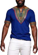 👕 makkrom dashiki floral african tribal men's clothing: vibrant shirts for a stylish cultural experience logo