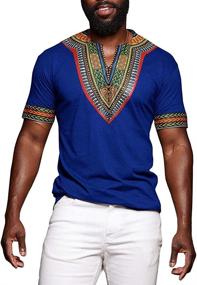 img 2 attached to 👕 Makkrom Dashiki Floral African Tribal Men's Clothing: Vibrant Shirts for a Stylish Cultural Experience