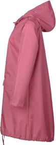 img 3 attached to QZUnique Women's Pink Packable Waterproof Rain Jacket Poncho Raincoat with Hood - Stay Dry & Stylish!