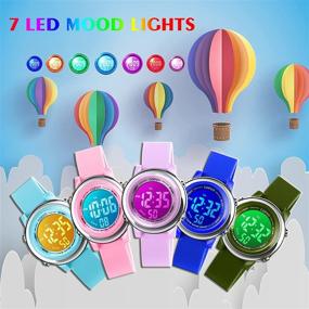 img 3 attached to 🌊 Waterproof Kids Digital Sport Watch for Girls and Boys - LED Outdoor Watch with Alarm, Stopwatch, and Luminous Display - Child Wristwatch for Sports Activities