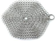 🧽 gainwell steel chainmail scrubber – 7x7 inch cast iron cleaner logo