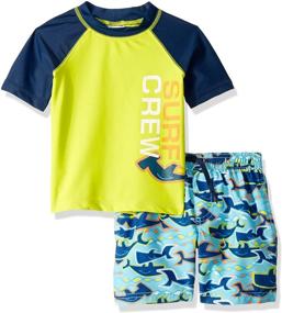 img 2 attached to 🩱 KIKO MAX Little Swimsuit Rashguard for Boys: Clothing and Swimwear