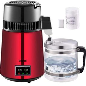 img 4 attached to 💧 VEVOR 4L Water Distiller: Dual Temperature Displays, 750W Machine, Glass Container—Pure Water Maker for Home Countertop, Red