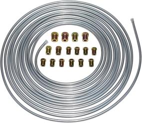 img 4 attached to 🔩 Комплект тормозных труб A-Team Performance из гальванизированной стали с двойной стенкой диаметром 3/16 дюйма, 25 футов - включает 16 арматур для гидравлических тормозных, топливных и передачных систем.