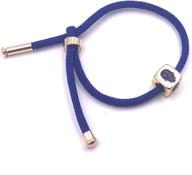plated square adjustable bracelet protection logo