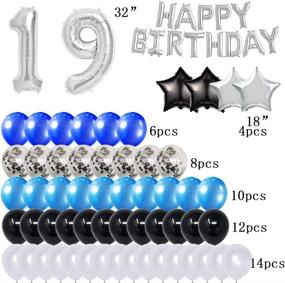 img 3 attached to 🎉 Risehy 19th Birthday Party Decorations Set - Foil Happy Birthday Banner, Number 19 Balloons, Star Shape Balloons, & More!