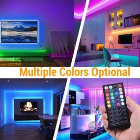 img 3 attached to 🌈 Toodour 20ft RGB LED Strip Lights: Color Changing Kit with RF Remote for Bedroom, Kitchen, TV, Ceiling - Home Decor Lighting