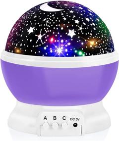 img 4 attached to 🌟 Votozi Kids Night Light: 360 Degree Rotating Star and Moon Projector with 9 Color Changing LEDs - Perfect Gift for Men, Women, and Children!