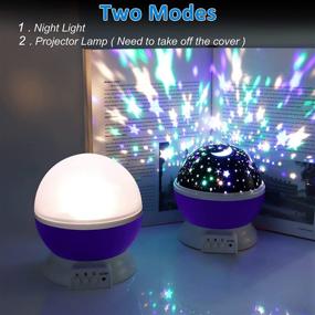 img 2 attached to 🌟 Votozi Kids Night Light: 360 Degree Rotating Star and Moon Projector with 9 Color Changing LEDs - Perfect Gift for Men, Women, and Children!