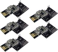 📡 aideepen 5pcs nrf24l01 wireless transceiver module bundle with socket breakout adapter and arduino-compatible 8 pin plate board логотип