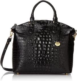 img 4 attached to Stylish and Spacious: Brahmin Large Duxbury Satchel for Women - Black Handbags, Wallets, and Top-Handle Bags