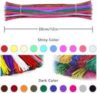 🎨 asoffi 200-pack pipe cleaners - assorted colors chenille stems for children’s crafts and art supplies (612ih) logo