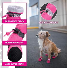 img 2 attached to Snow Winter Shoes and Paw Protectors for Small/Medium Dogs and Puppies - Dog Boots