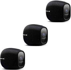 img 4 attached to 📷 Premium Silicone Skins for Arlo Pro 2 and Pro Cameras - 3 Pack, Black