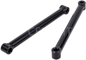 img 3 attached to 🔧 4 Inch Lowering Links Kit for Harley Davidson Sportster 883 1200 + Dyna - Rear Drop Rigid Hardtail Struts, 10 Inch Long (Gloss Black)